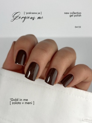 DA'23 GEL POLISH ‘GOLD IN ME, 8 ml – lakier hybrydowy (brąz ze złotymi drobinkami)
